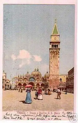 00464 Ak Venezia Piazza e Basilica di San Marco 1902