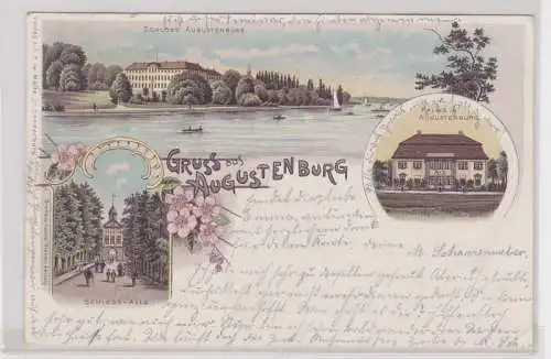 92615 AK Gruss aus Augustenburg - Schloss-Allee, Palais & Schloss 1898