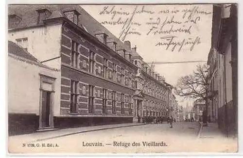 45219 Feldpost Ak Louvain Refuge des Vieillards 1914