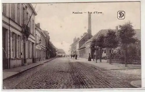 45549 Ak Messines Belgien Mesen Rue d´Ypres 1915