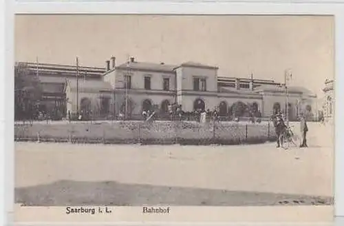 44469 Ak Saarburg in Lothringen Bahnhof 1918