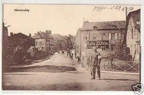 18351 Ak Montmédy Lothringen Straßenansicht um 1916