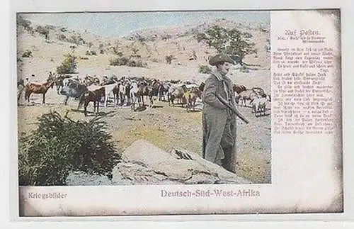 66492 Ak Deutsch Süd West Afrika Kriegsbilder "Auf Posten" Nr.6040 um 1905