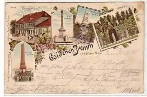 40472 Ak Lithographie Gruß von der Goldenen Bremm 1897