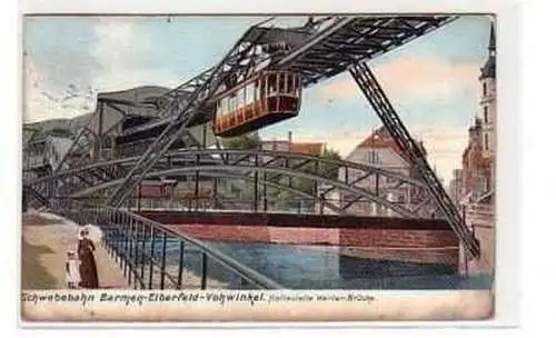 40455 Ak Schwebebahn Barmen Elberfeld Vohwinkel 1913