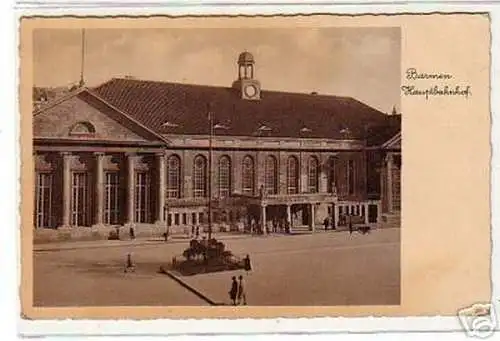 08610 Ak Barmen Hauptbahnhof um 1930