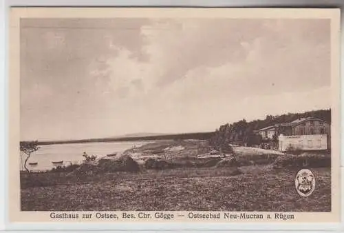 70343 Ak Ostseebad Neu Mucran auf Rügen Gasthaus zur Ostsee um 1925