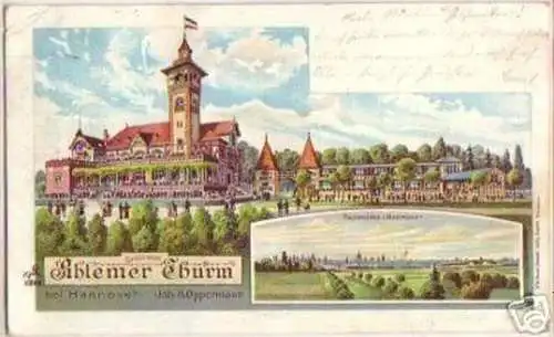 16612 Ak Gruß vom Ahlemer Thurm bei Hannover 1902