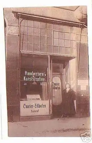 06824 Foto Ak Hannover Handwebereigeschäft um 1920