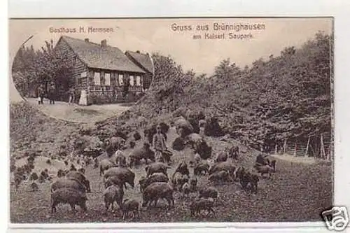 21765 Ak Gruß aus Brünnighausen Gasthaus um 1925