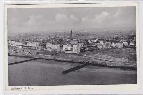 89440 Ak Nordseebad Borkum Totalansicht 1957