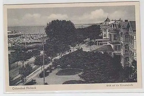 61988 Ak Ostseebad Ahlbeck Blick auf die Prinzenstrasse um 1920