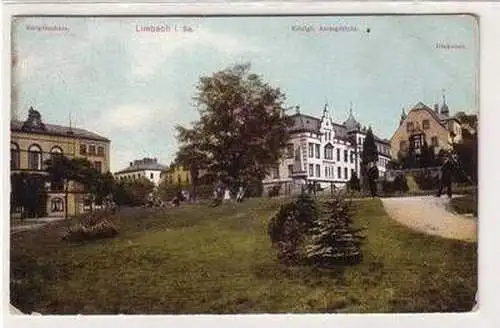 55124 Ak Limbach in Sachsen Bürgerschule, Amtsgericht, Diakonat 1909