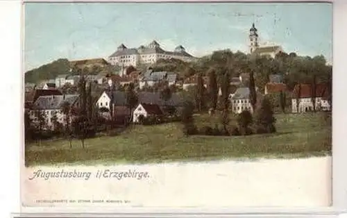 56393 Ak Augustusburg im Erzgebirge Totalansicht 1902