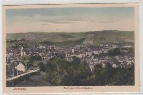 48720 Ak Zschopau Blick vom Feldschlößchen um 1910