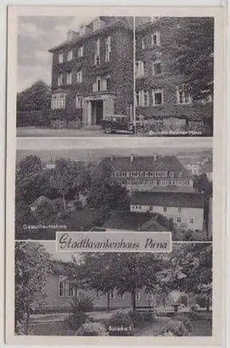 46209 Mehrbild Ak Stadtkrankenhaus Pirna um 1956