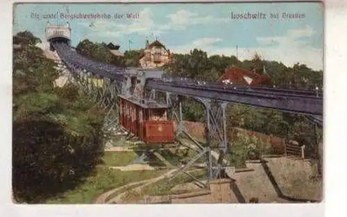 46847 Ak Loschwitz bei Dresden Bergschwebebahn 1914