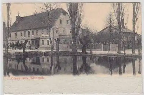 47575 Ak Gruß aus Gävernitz mit Gasthof 1905