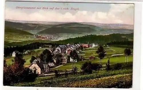 43084 Ak Oberpfannenstiel mit Blick auf Aue 1918