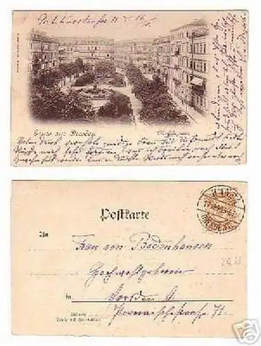 00415 Hansa Privatpost Ak Dresden Moltkeplatz 1898