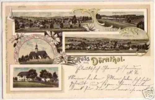 03396 Ak Lithographie Gruss aus Dörnthal 1900