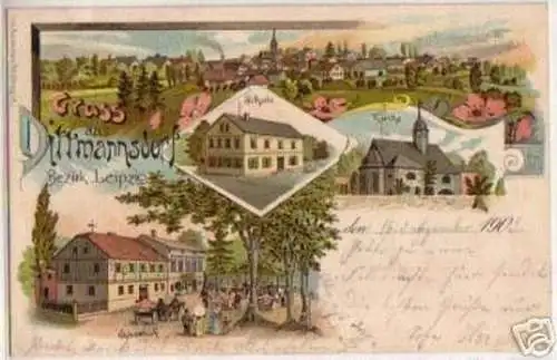 03951 Ak Lithographie Gruss aus Dittmannsdorf 1903