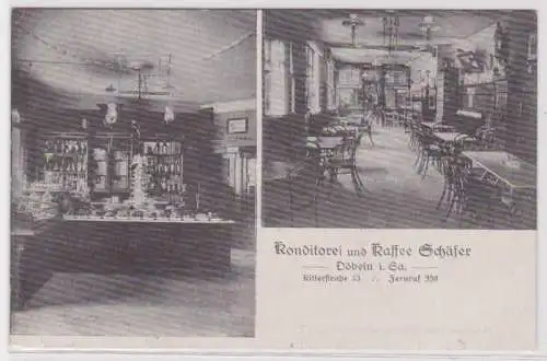 98677 Mehrbild Ak Döbeln in Sachsen Konditorei und Kaffee Schäfer 1919