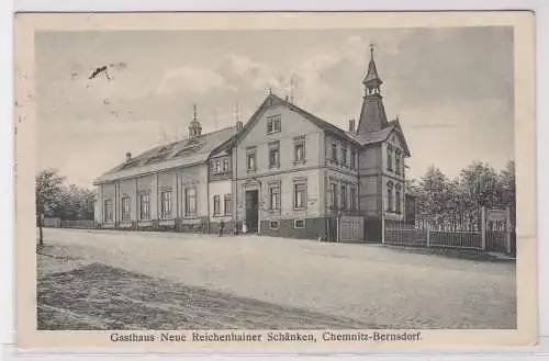 88744 Ak Chemnitz Bernsdorf Gasthaus neue Reichenhainer Schänken 1928