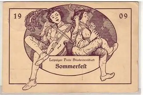 26/22 Ak Leipzig Sommerfest Freie Studentenschaft 1909