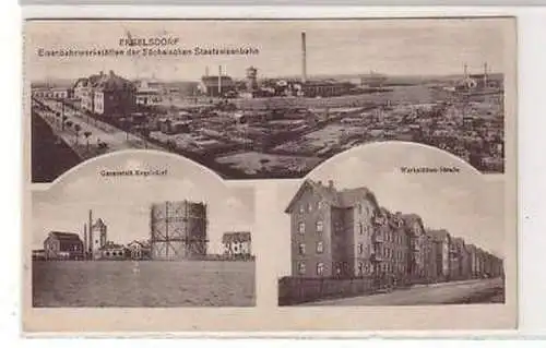 3/28 Mehrbild Ak Engelsdorf Gasanstalt usw. 1925