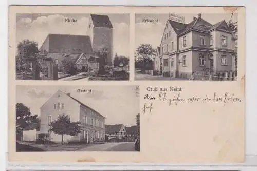 16255 Mehrbild Ak Gruß aus Nemt aus Wurzen Gasthof, Kirche usw. 1926