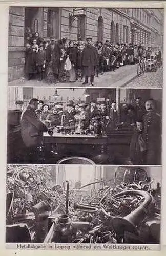 26/14 Ak Leipzig Metallabgabe während d. Weltkrieg 1916