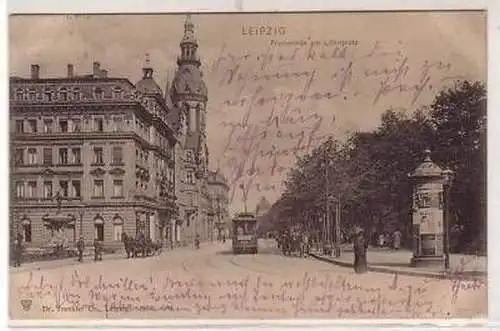 10/52 Ak Leipzig Promenade am Löhrsplatz 1905