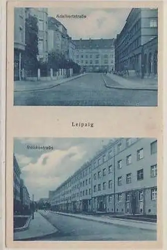 1/84 Ak Leipzig Adalbertstraße und Reiskestraße um 1930