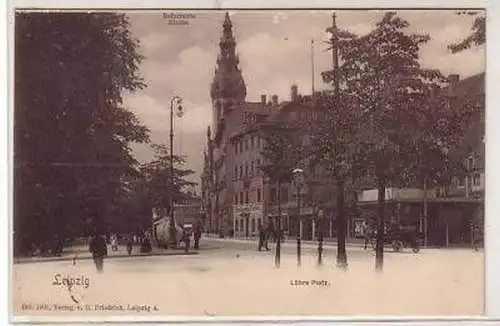 10/65 Ak Leipzig Löhrsplatz reformierte Kirche um 1900