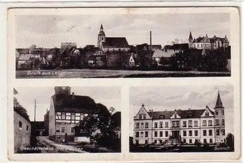 60754 Mehrbild Ak Gruß aus Leipnitz Geschäftshaus Otto Stecher, Schloß 1941