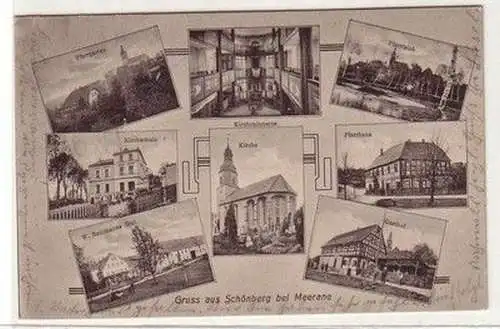 59043 Mehrbild Ak Gruß aus Schönberg bei Meerane 1916