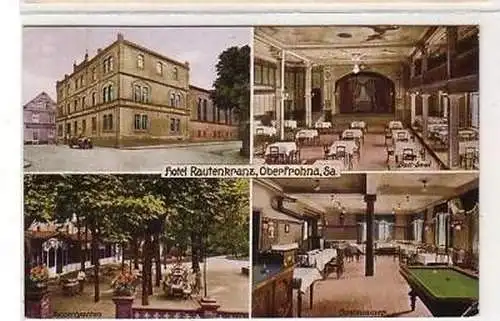 41015 Mehrbild Ak Oberfrohna Hotel Rautenkranz 1952