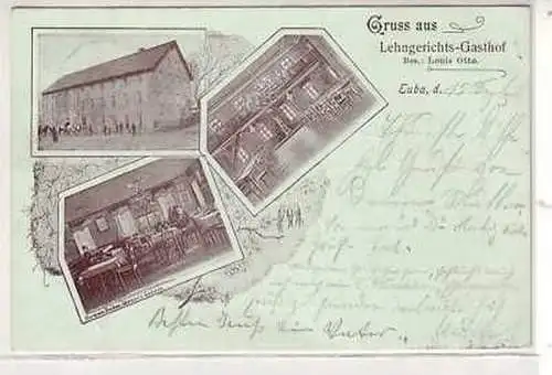 33006 Ak Gruß aus Euba Lehngerichts Gasthof 1900