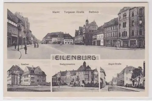 96616 Mehrbild Ak Eilenburg Torgauer-, Angerstrasse usw. um 1915