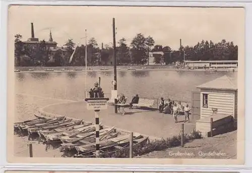 92331 Ak Großenhein Gondelhafen 1937