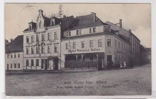 91584 AK Hôtel 'Weisser Adler' Wilsdruff, Inh. W. Giezelt, Gastronom 1912