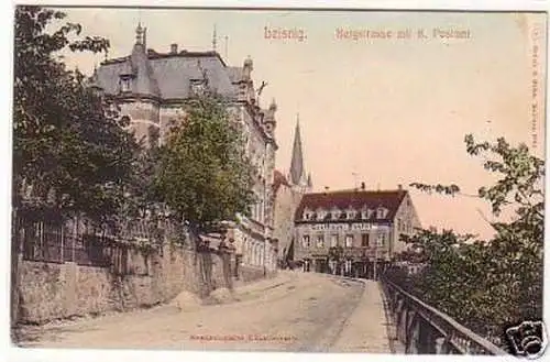 23612 Ak Leisnig Bergstrasse m. K. Postamt 1908