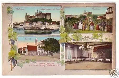 22083 Mehrbild Ak Meißen Gasthof Oberspaar 1912