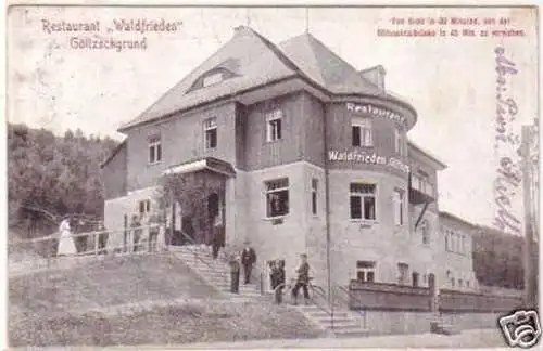 23520 Ak Restaurant "Waldfrieden" Göltzschgrund 1916