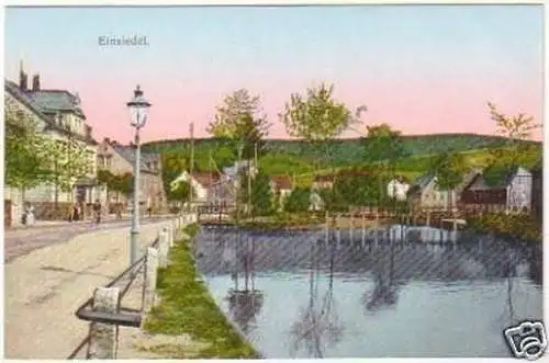 20020 Ak Einsiedel Partie am Teich um 1910