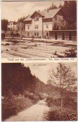 17791 Ak Gruß aus der Zellwaldschänke bei Nossen 1931