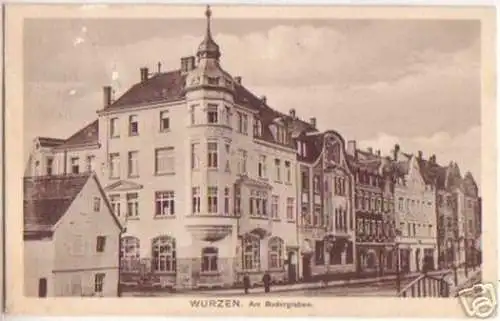 17810 Ak Wurzen am Badergraben 1914