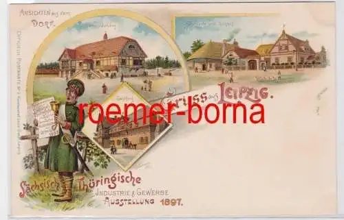 81873 Ak Leipzig Sächsisch Thüringische Industrie- & Gewerbeausstellung 1897