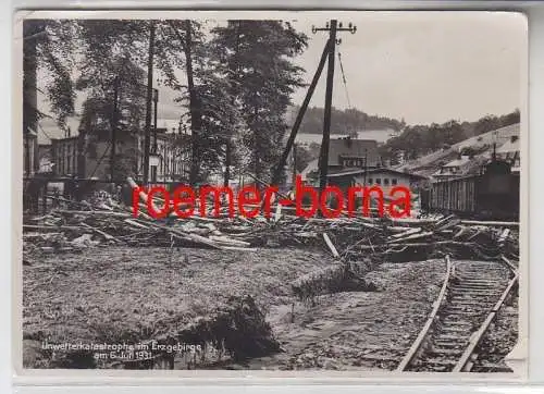 78979 Ak Zerstörung in Erla bei Schwarzenberg am 6. Juli 1931